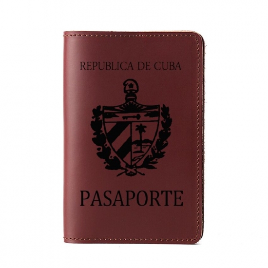 Cuba Passport Cover Case Card Holder Wallet Personalised Engrave Name And Phone Number Cuban Genuine Leather Passport Holder