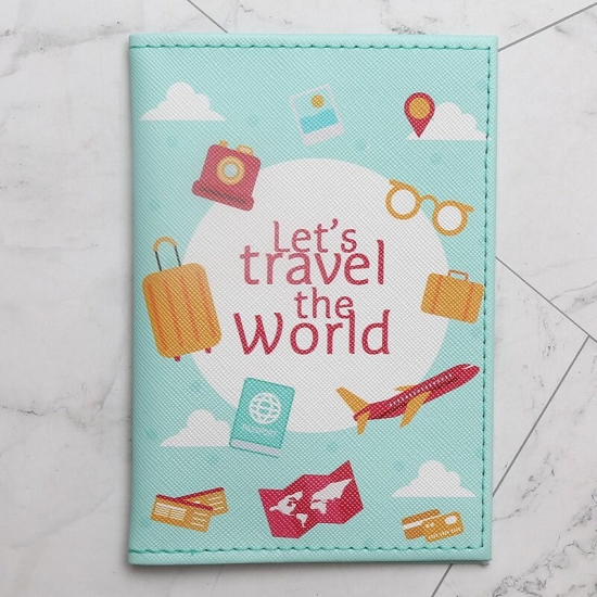 2021 New Fashion World Map Color Unisex Passport Cover With Traveling Built In Rfid Blocking Protect Personal Information