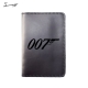 New Travel Accessories Card Holder Genuine Leather Passport Holder Engraved Movie Film James Bond 007 Passport Cover
