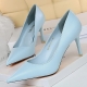 2022 Woman Fetish 7-5Cm 10-5Cm High Heels Lady Wedding Bridal Pumps Scarpins Yellow Low Heels Plus Size Colorful Quality Shoes