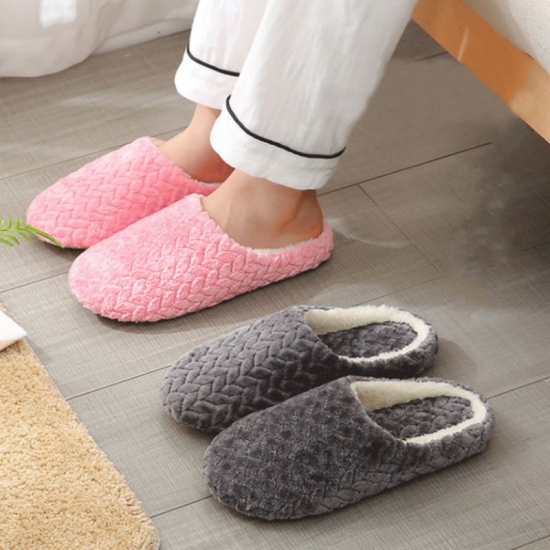 Women Indoor Slippers Warm Plush Home Slipper Autumn Winter Shoes Woman House Flat Floor Soft Slient Slides For Bedroom