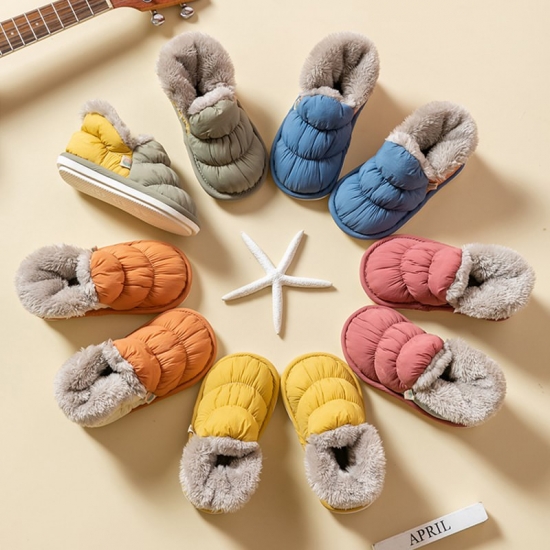 Mo Dou 2023 New Warm Winter Slippers Plush Flat Waterproof Women Shoes Couples Home Indoor Outdoor Soft Cozy Quality Eva Design