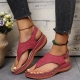 2022 Summer Women Strap Sandals Women-amp;#39;S Flats Open Toe Solid Casual Shoes Rome Wedges Thong Sandals Sexy Ladies Shoes