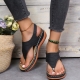 2022 Summer Women Strap Sandals Women-amp;#39;S Flats Open Toe Solid Casual Shoes Rome Wedges Thong Sandals Sexy Ladies Shoes