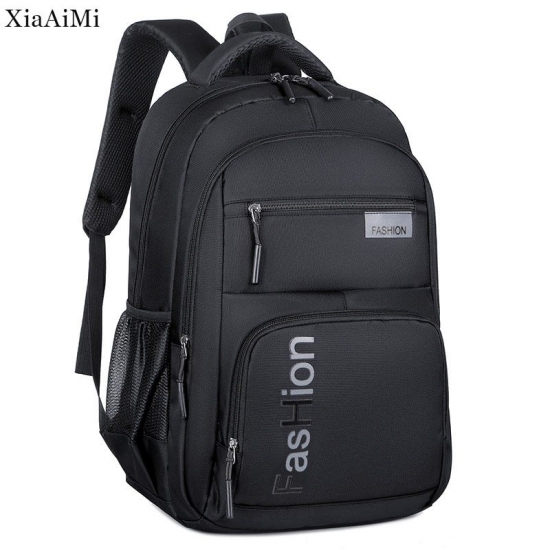 Fashion Men-amp;#39;S Backpack Oxford Cloth Black Waterproof Computer Bag Men-amp;#39;S And Women-amp;#39;S Travel Leisure Backpack