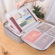Document Organizer Briefcase A4 Folder Holder Men-amp;#39;S Women-amp;#39;S Bag Cover Purse Passport Home Safe Functional File Storage Case