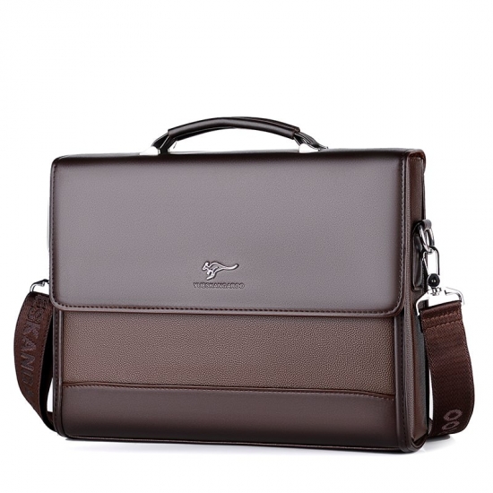 Male Handbags Pu Leather Men-amp;#39;S Tote Briefcase Business Shoulder Bag For Men 2023 Brand Laptop Bags Man Organizer For Documents