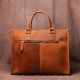 Zrcx Vintage Man Handbag Briefcase Men Shoulder Crazy Horse Genuine Leather Bags Brown Business Fashion 14 Inch Laptop Bag