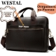 Westal Men-amp;#39;S Briefcase Men-amp;#39;S Bag Genuine Leather Laptop Bag 14 Computer Briecases Bags For Document Leather Messenger Totes Bags
