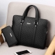 New Double Layers Men-amp;#39;S Leather Business Briefcase Casual Man Shoulder Bag Messenger Bag Male Laptops Handbags Men Travel Bags