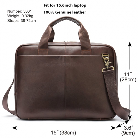 Westal 15 Inch Laptop Bag For Men-amp;#39;S Briefcases Genuine Leather Men-amp;#39;S Executive Briefcase Portafolio Business Men Computer Bags