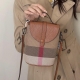 Mini Casual Canvas Crossbody Ladies Bag Leather Zipper Mobile Phone Bag Luxury Check Handbag Small Shoulder Bag