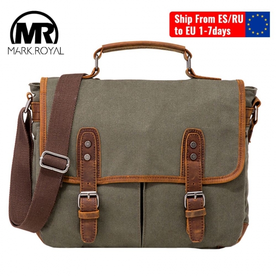 Markroyal New Vintage Canvas Messenger Bag For High Quality Shoulder Bag Business Travel Crossbody Bags Sling Bag Retro