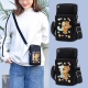 Waterproof Mobile Phone Bag Case For Iphone Samsung Xiaomi Crossbody Women Shoulder Package Wallet Pouch With Bear 26 Letters