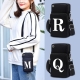 Mobile Phone Bags For Huawei Xiaomi Samsung Iphone Fashion Universal Pouch Women Wrist Package With White 26 Letters Pattern
