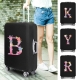 Travel Elastic Luggage Protective Cover Fashion Case Suitcase Fit 18-amp;Quot;-28-amp;Quot; Trolley Baggage Covers Dust Cover Pink Letter Printed