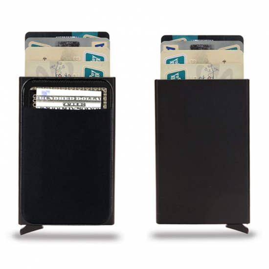 Dienqi Rfid Smart Minimalist Metal Thin Pop-upable Wallet For Men And Women