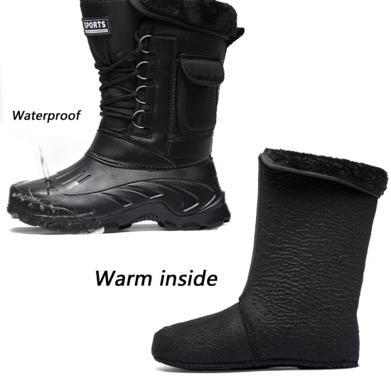 Men Winter Boots Warm Waterproof Sneakers 2022 Outdoor Activities Fishing Snow Work Boots Male Footwear Men Shoes Fishing Boots