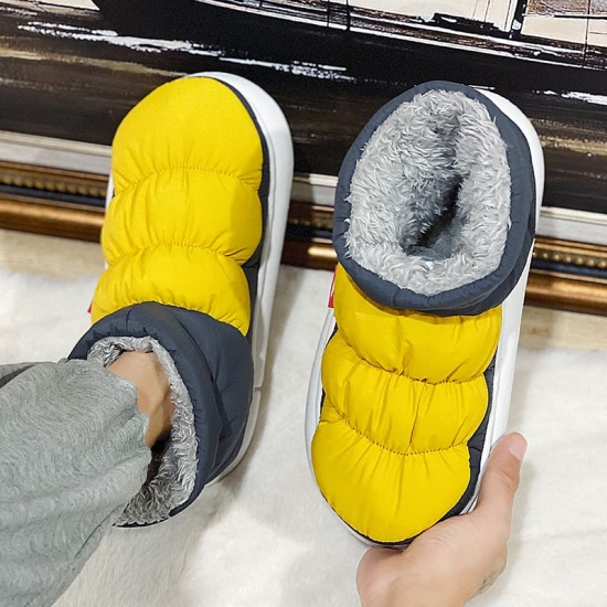 2022 Winter Men Snow Boots Plush Warm Ankle Boots Men Down Waterproof High Top Home Cotton Shoes Non-slip Outdoor