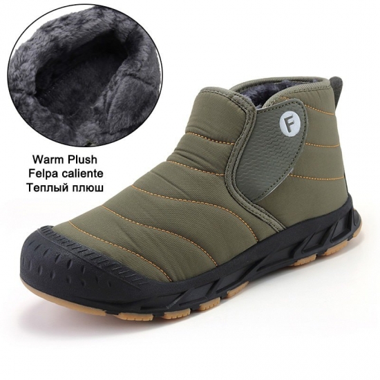 Winter Men Snow Boots Warm Fur Big Size 29-47 Unisex Ankle Boots Long Plush Outdoor Mens Sneakers Waterproof Male Casual Shoes