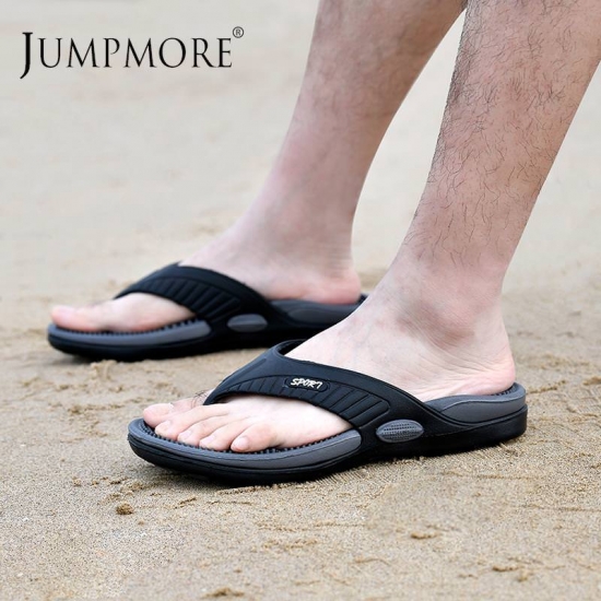 Jumpmore Men Eva Flip-flops Summer Men-amp;#39;S Massage Slippers Beach Sandals Casual Shoes Size 40-45