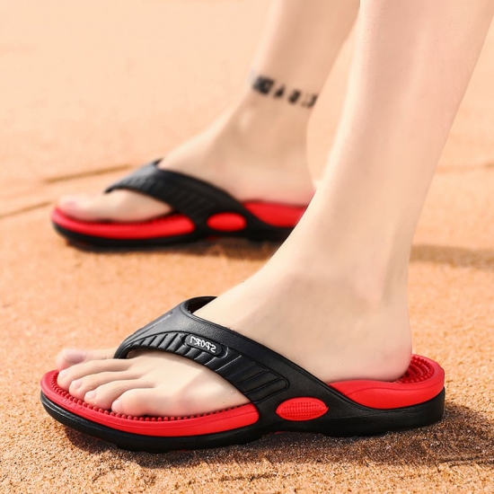 Jumpmore Massage Slippers Men Flip Flops Men-amp;#39;S Shoes  Summer Breathable Beach Shoes Sandals Size 40-45