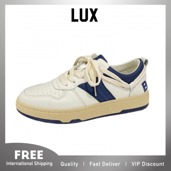 Lux Vintage Style Running Shoes For Men Chic Design White Leather Breathable Shoe  Men Designer Shoes  Chunky Sneakers