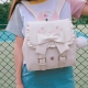 Japan Lolita Girl Embroidered Cat Backpack Lady Lovely Bow Shoulder Bag Kawaii Cartoon Cat Ears Student Bags Mochila Feminina