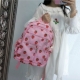 Harajuku Kawaii Strawberry Pack Bag Canvas Backpack Sweet Lolita Girl Student Zipper Lolita Schoolbag Travel Bag