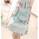 Japan Style Kawaii Dot Lace Bow Backpack Teens Casual Canvas School Bag Korean Mori Girl Fresh Students Travel Backpacks
