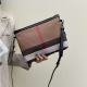 New Fashion Luxury Women Clutch Bag Classic Stripes Canvas Leather Female Shoulder Bag A4 Lady Crossbody Bag Wristlet Handbag