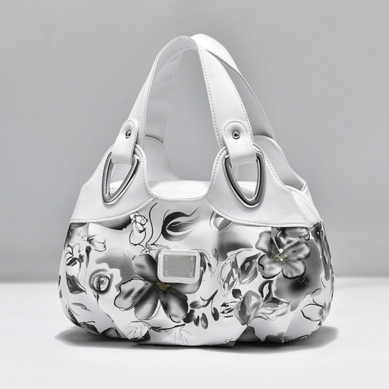 2022 Fashion Women Shoulder Bags Printed Flowers Ladies Messenger Bag Designer Luxury Brand High Quality Leather Ladies Handbag