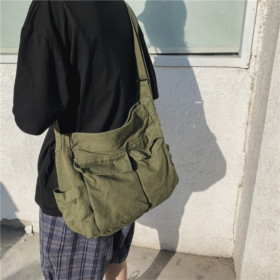 Women-amp;#39;S School Messenger Bags For Women Shoulder Ladies Designer Handbag Solid Large Capacity Casual Canvas Shoulder Female Bags
