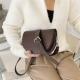 Retro Solid Color Saddle Bag High Quality Leather Shoulder Bags For Women 2023 New Simple Ladies Crossbody Bag Designer Handbags