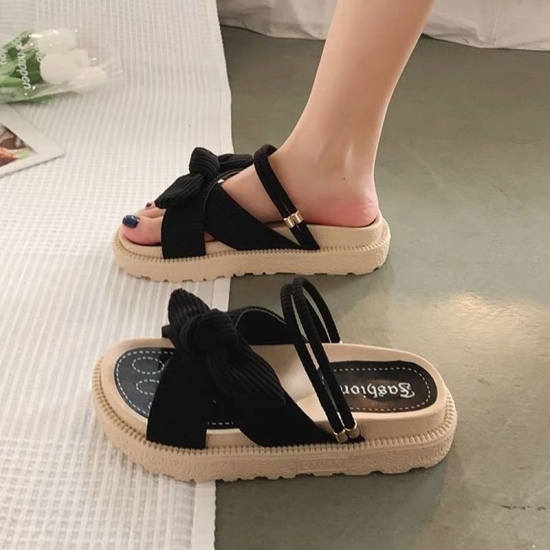Sandias De Tacon Internet Hot Women Shoes Summer Fairy Style 2021New Improve Fashion Student Platform Roman Lady Sands Flat Shoe