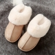 2022 Winter Warm Home Fur Slippers Women Luxury Faux Suede Plush Couple Cotton Shoes Indoor Bedroom Flat Heels Fluffy Slippers