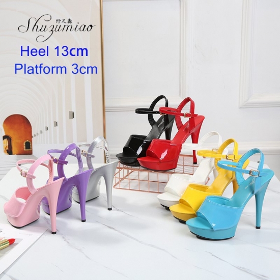 Women Shoes Sexy Thick Bottom Sandals 13 15 17 20Cm Platform Girls Shoe High Heels Party Club Stripper Shoes Steel Tube Dancing