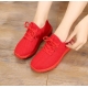 Cloth Shoes Women-amp;#39;S Net Shoes Flat Casual Sports Shoes Non-slip Comfortable Lace Single Shoes