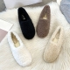 2023 Designer Luxury Lambswool Winter Cotton Shoes Women Loafers Warm Plush Comfy Curly Sheep Fur Flats Casual Mocasines Mujer