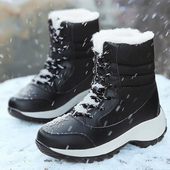 Snow Boots Plush Warm Ankle Boots Winter Shoes Booties Botas Mujer For Women Winter Shoes Waterproof Boots Women Female