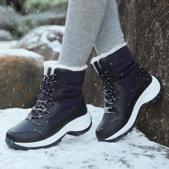 Snow Boots Plush Warm Ankle Boots Winter Shoes Booties Botas Mujer For Women Winter Shoes Waterproof Boots Women Female