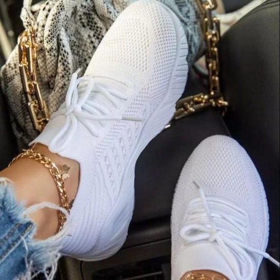 Women Mesh Breathable Casual Sneakers Lace-up Vulcanized Shoes Ladies Platform Sneakers Female Shoes Plus Size Zapatos De Mujer