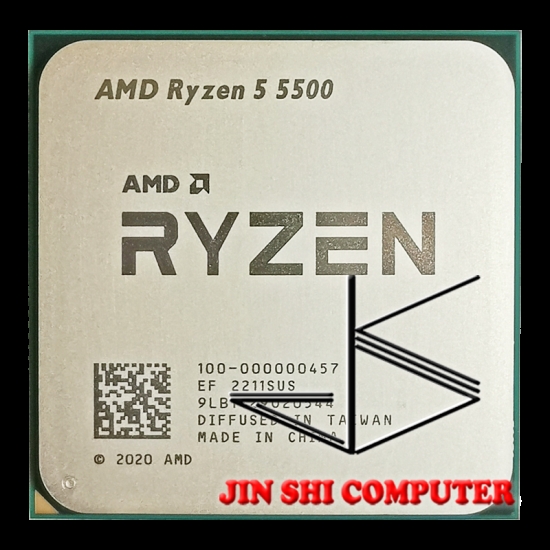 Amd Ryzen 5 5500 R5 5500 3-6 Ghz 6-core 12-thread Cpu Processor 7Nm L3=16M 100-000000457 Socket Am4 No Fan