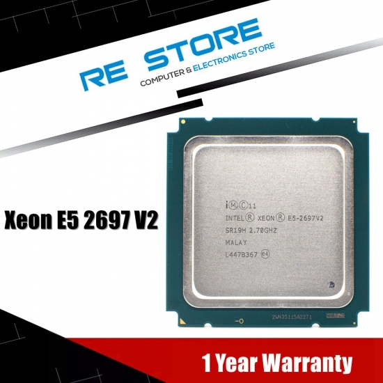Used Intel Xeon E5 2697 V2 2-7Ghz 30M  Qpi 8Gt-S Lga 2011 Sr19H C2 E5 2697V2 Cpu Processor 100% Normal Work