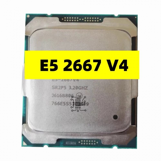 E5-2667V4 Original Xeon E5 2667 V4 3-20Ghz 8-core 25M E5-2667 V4 Ddr4 2400Mhz Fclga2011-3 135W Processor