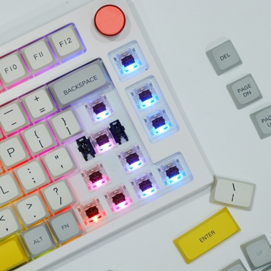 Epomaker Th80 Pro 75% Hot Swappable Rgb 2-4Ghz-Bluetooth 5-0-Wired Mechanical Keyboard Mda Pbt Keycaps Knob Control Ansi Iso