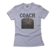 Hollywood Thread Basketball Coach Ball Graphic Women's Cotton Grey T-Shirt