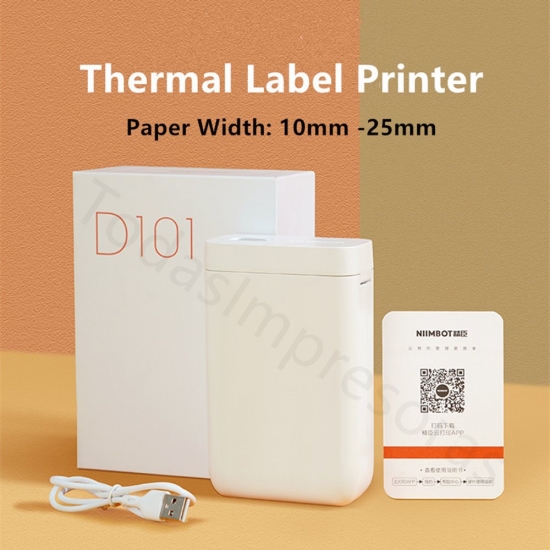 Niimbot Original D101 Thermal Label Printer Classic Mini Inkless D110 Bluetooth Wireless Cable Thermal Jewelry Label Maker Paper