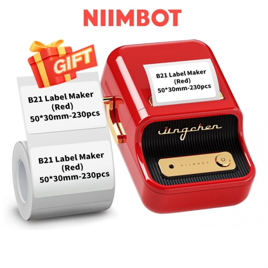 Niimbot B21 Thermal Wireless Label Printer Sticker Mini Barcode Bluetooth Protable Pocket Bar Code Price Tag Printers Free App