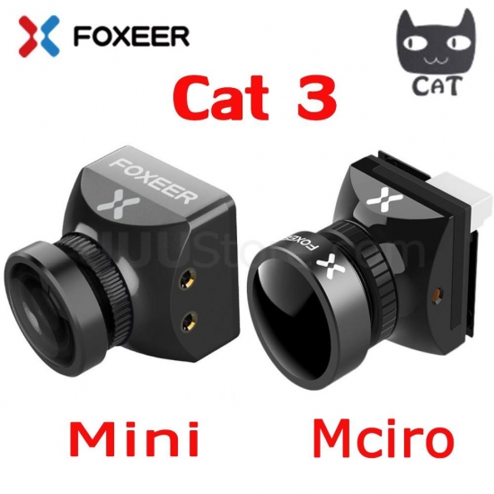 2022 Foxeer Micro-Mini Cat 3 1200Tvl Starlight Nigth Cam 4-3 16-9 Switchable 0-0001Lux Fpv Camera Low Latency Low Noise